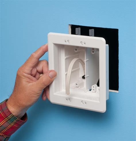 electric box for behind tv|recessed outlet box for tv.